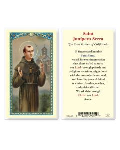 St Junipero Serra Holy Card