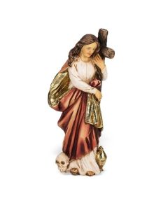 4" Cold Cast Resin Hand Painted Statue of Saint Mary Magdalene

