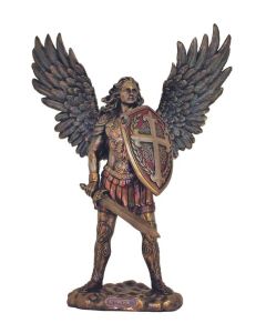 St Michael Bronze Statue 13.5"