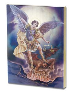 St Michael Gold Embossed Plaque