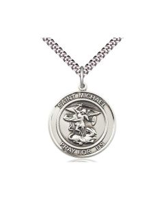 St Michael SS Round Medal