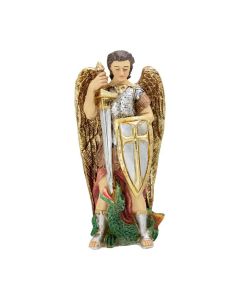 St Michael 4" Resin Statue with Holy Card