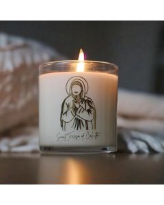 St Mother Teresa Glass Candle