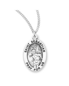 St Sebastian SS Oval Medal