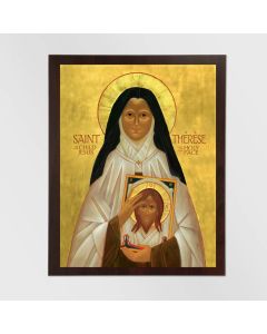 St Therese of the Child Jesus and of the Holy Face Icon Plaque on wood