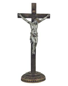Standing Crucifix Pewter Corp