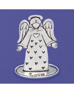 Standing Pewter Angel 3"