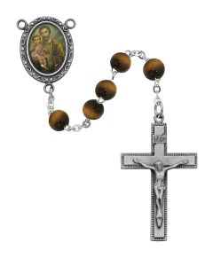 Tiger Eye St Joseph Rosary