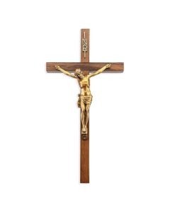 Walnut Cross With Gold Corpus