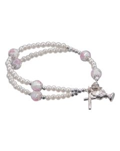 White pearl Communion Bracelet
