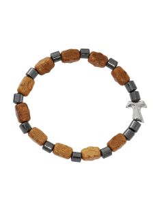 Wood Tau Cross Bracelet