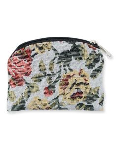 Yellow and Red Brocade Pouch