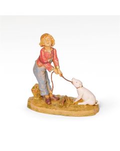 Zeke Boy with Pig 5"