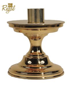 S42C23 Altar Candlestick 4 7/8" Shown in High Polish Bronze