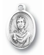 Oval Silver Oxidized Saint Genesius Medal.
Pray for Us on the reverse side.
Size: 1" - 26mm
Made in Italy.