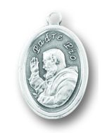 St Padre Pio Oxidized Medal