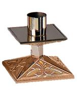200-L Altar Candlestick 3 1/2" Height Shown in High Polish Bronze