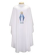 Chasuble with Our Lady of Grace Embroidery. Beautiful, Lightweight. Beau Veste
