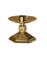 242-L Altar Candlestick 5" Shown in High Polish Bronze