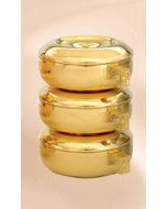 Stacking Ciboria Gold Plate Straw Texture