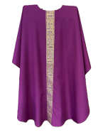 Purple Chasuble with Vertical Gold Celtic Design