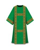 Green Dalmatic type IV. Adorned with beautifully woven galloon, Duomo Man-made fibers