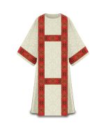 Ecru Dalmatic type IV. Adorned with beautifully woven galloon, Duomo Man-made fibers