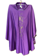 Purple Chasuble with Gold Grape and Wheat Design