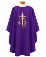 Purple Chasuble Cross Wheat and Grapes 840 Beau Veste BV840