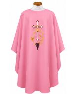 Rose Chasuble Cross Wheat and Grapes 840 Beau Veste BV840