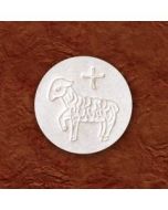 1 3/8" White Hosts Lamb Design