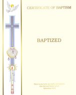 Baptism Certificates blank 50pc with envelopes
