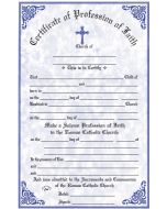 Profession of Faith Certificate: Pad of 50