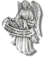 Don't Drive Faster Than Your Guardian Angel Auto Visor Clip