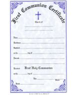 First Communion Certificate Pad 50pc First Holy Communion