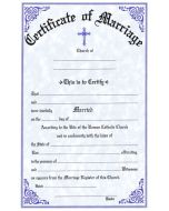 Marriage Certificate Pad, 50pc, Blue, Black & White Motif