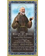 Padre Pio Plaque with Prayer