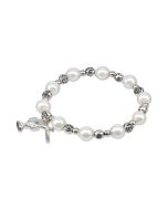 Pearl and Crystal Communion Bracelet