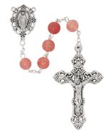 Pink Glass Rosary