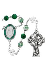 Rosary Green Marble Irish 8mm