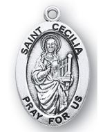 St. Cecilia SS medal oval