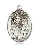 St Margaret Mary Medal SS with 18" Stainless Chain
