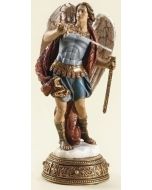 St Michael 10" resin Stone Mix, full color with Drawer in base