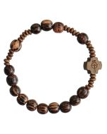 Striped Wood - Rosary Bracelet