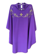 Purple Chasuble with Gold Grape Design Across Chest